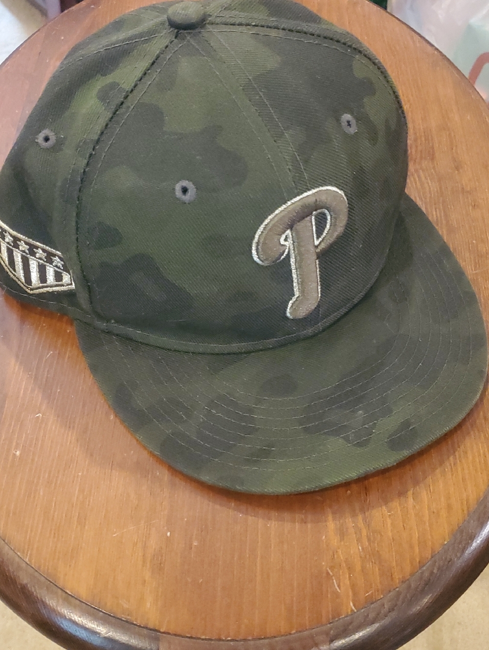 NEW ERA 59FIFTY Hat Phillies Camo Armed Forces Very Rare! 6 7/8